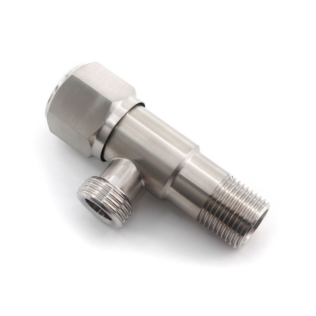 Van Tê Cầu Chia Nước, Tê Nước Ren Tiêu Chuẩn 21mm Lắp Vòi Xịt Bồn Cầu, Inox Cao Cấp