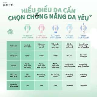 Kem Chống Nắng Vật Lý Make Prem UV Sun Cream Make P:rem SPF 50+ PA++++ Kiềm Dầu 50ml Duduhouse