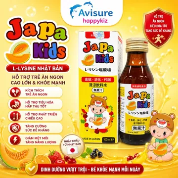 Siro ăn ngon cho trẻ Japa Kids 100ml: Kích thích ăn ngon, tăng đề kháng cho bé biếng ăn, chậm lớn