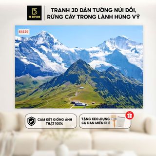 Tranh 3d núi đồi, rừng cây trong lành hùng vỹ, những dãy nút cao ngút ngàn