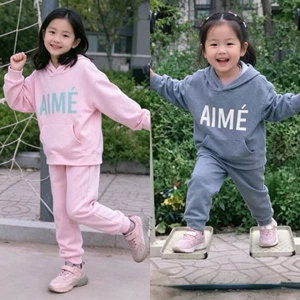 Bộ Nỉ Bông Bé Gái Mùa Đông Dày Ấm M615- Set Quần Áo Thời Trang Cho Bé 4-10 Tuổi (16-40kg)