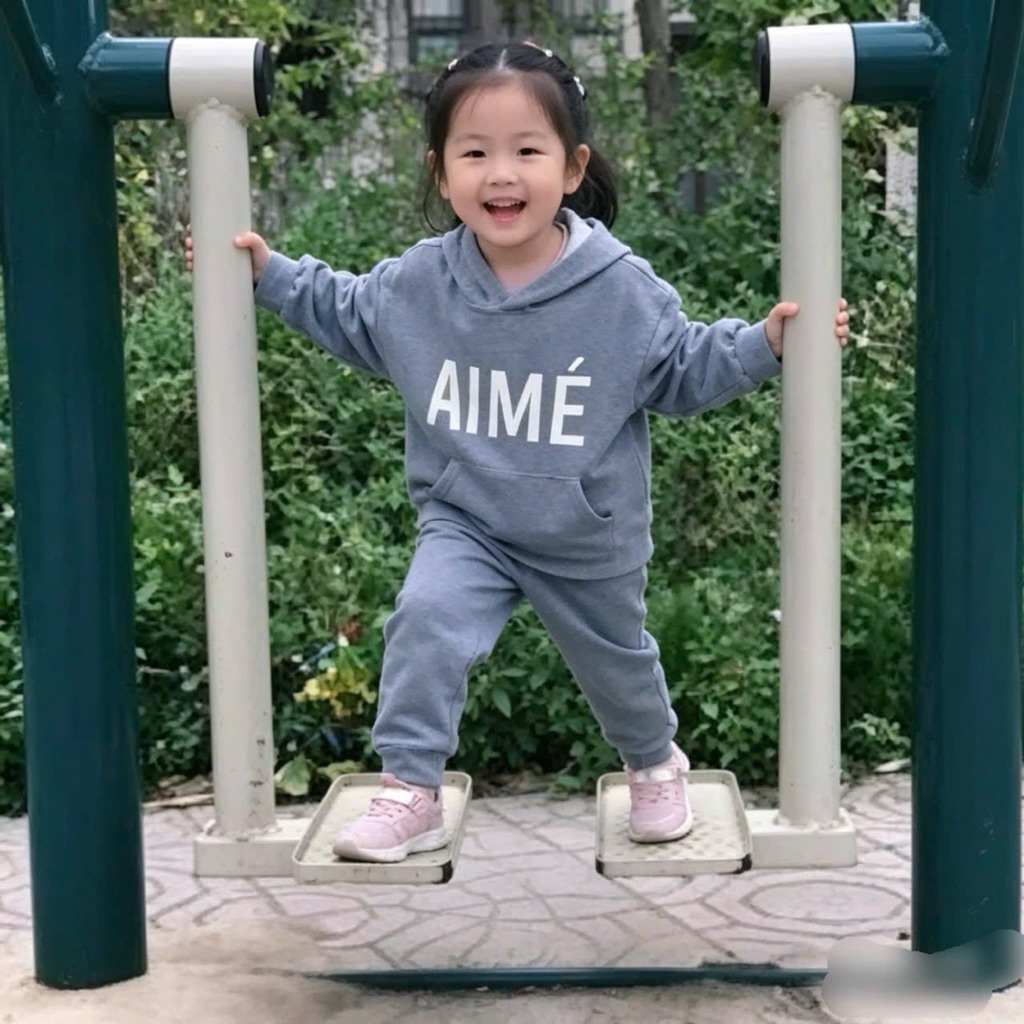 Bộ Nỉ Bông Bé Gái Mùa Đông Dày Ấm M615- Set Quần Áo Thời Trang Cho Bé 4-10 Tuổi (16-40kg)