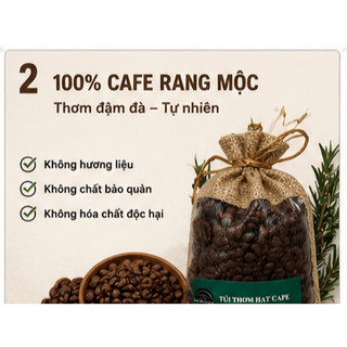 Túi Thơm Cafe Khử Mùi 100% Hạt Cafe Rang Mộc – Khử Mùi Ô Tô, Phòng Ngủ, Tủ Quần Áo