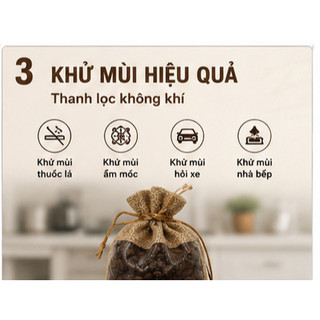 "Túi cà phê thơm, hạt nguyên chất khử mùi ô tô, tủ, văn phòng. Giá rẻ, kho sỉ toàn quốc!"