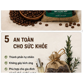 "Túi cà phê thơm, hạt nguyên chất khử mùi ô tô, tủ, văn phòng. Giá rẻ, kho sỉ toàn quốc!"