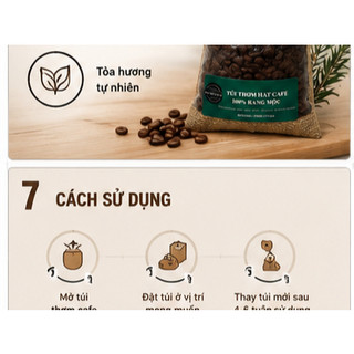 TÚI HƯƠNG THƠM CAFE CAO CẤP CHO XE Ô TÔ