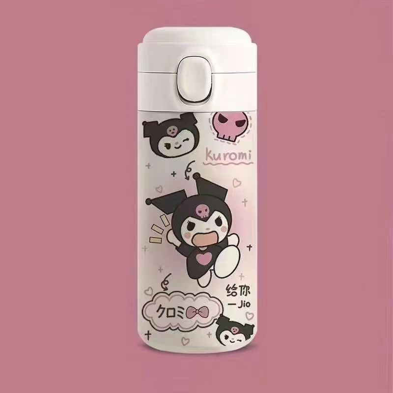 Bình Nước Giữ Nhiệt In Hình Hello Kitty, Kurromi, Melody Dễ Thương, Bình Nước Inox Dung Tích 420ml