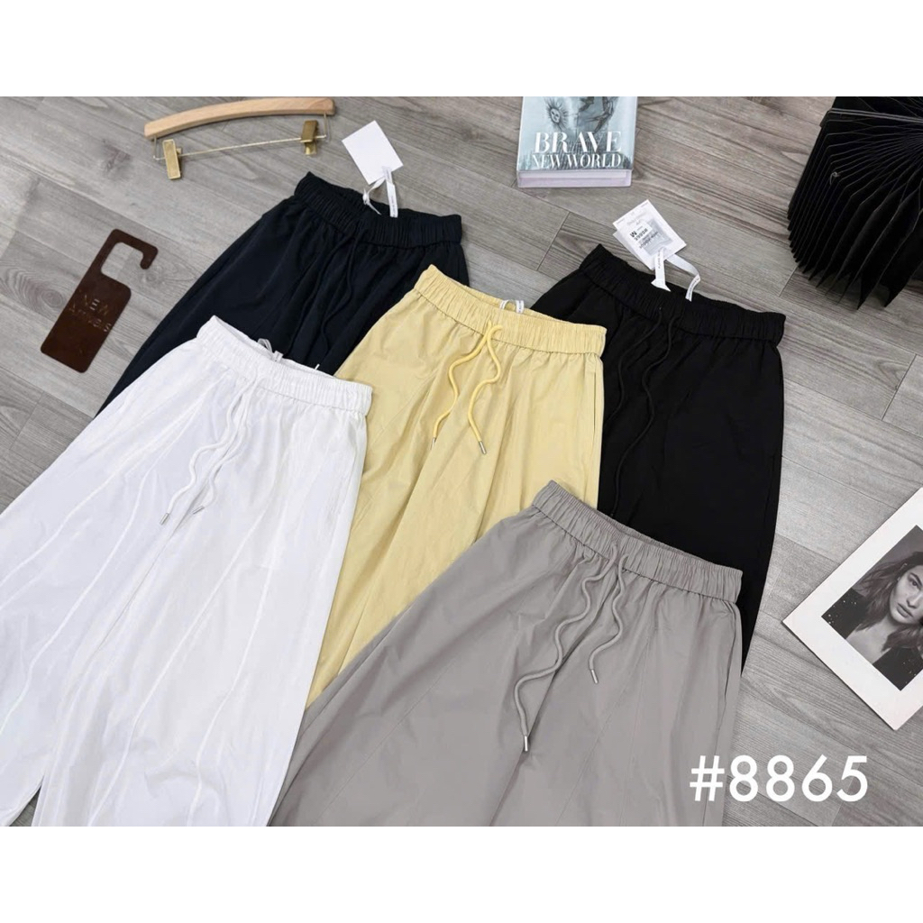 Quần Dài Nữ QC Dáng Harem Rộng Gấu Rút Chất Gió Siêu Mát Siêu Đẹp Xuân Hè - SANA CLOSET #8865