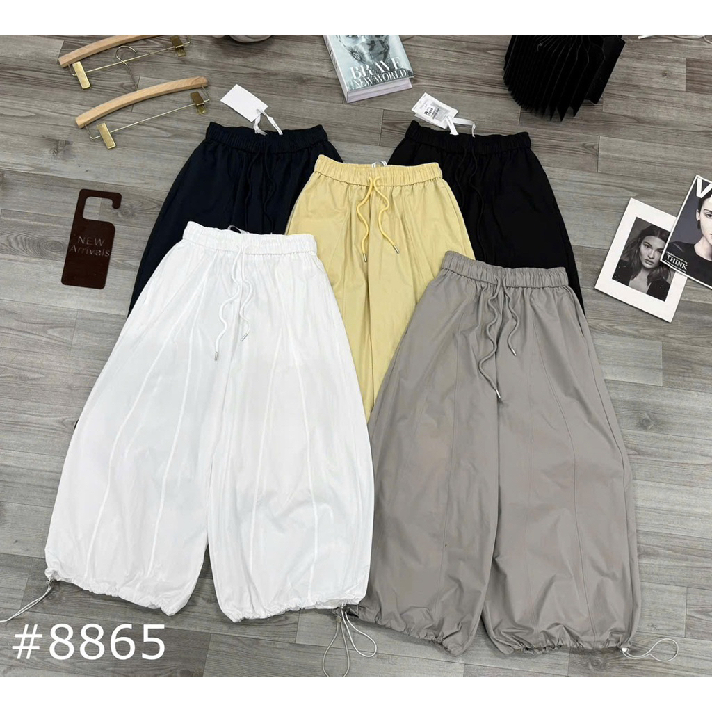 Quần Dài Nữ QC Dáng Harem Rộng Gấu Rút Chất Gió Siêu Mát Siêu Đẹp Xuân Hè - SANA CLOSET #8865