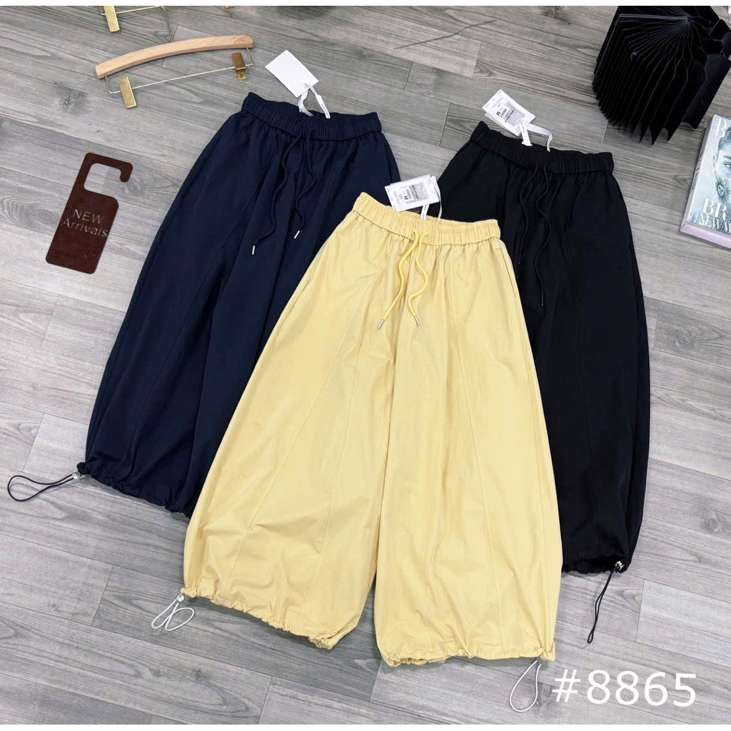 Quần Dài Nữ QC Dáng Harem Rộng Gấu Rút Chất Gió Siêu Mát Siêu Đẹp Xuân Hè - SANA CLOSET #8865