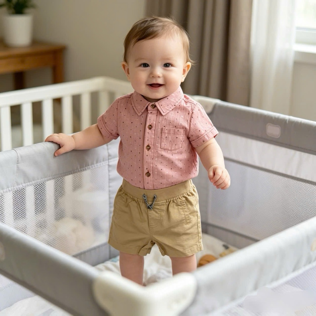 Bộ bé trai sơ sinh ngắn tay D8082 B069 xuất dư – đồ newborn thời trang trẻ em, size Newborn–6M (2–7kg)