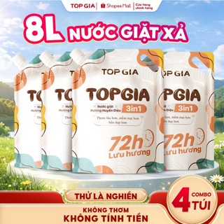 Nước Giặt Xả Đa Sắc TOPGIA Hương Lavender Dung Tích 2L Đánh Tan Vết Bẩn, Lưu Hương 72H