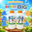 Nước súng que thổi bong bóng xà phòng khổng lồ Bubble Big 500ml 1000ml tạo bong bóng siêu to bền lâu tan an toàn cho bé