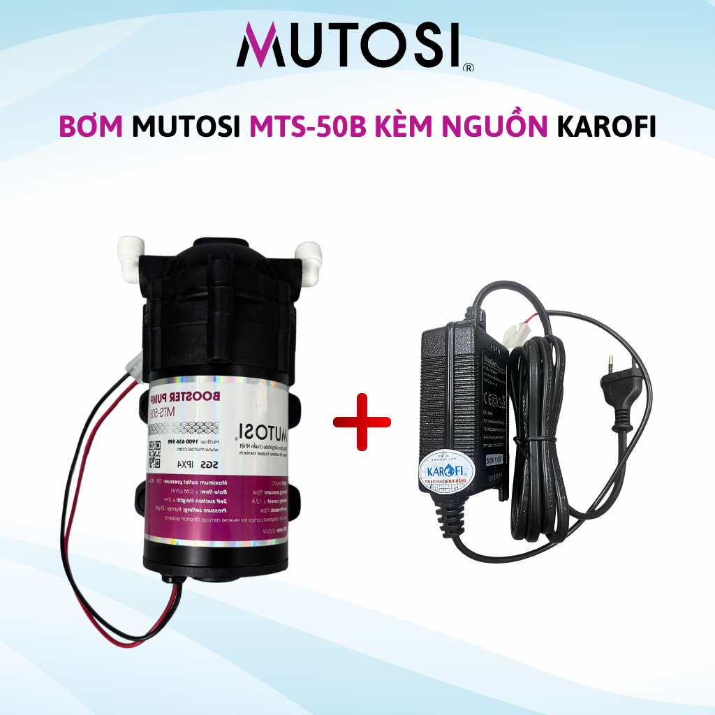 Combo Bơm Máy Lọc Nước và Nguồn Karofi Dùng Thay Thế Cho Các Máy Lọc Nước RO- Chính Hãng Bảo Hành 12 Tháng