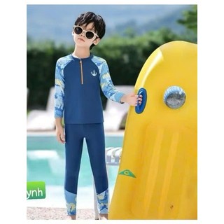 BK61 Bộ bơi bé trai dài tay chống nắng kèm quần dài ,bộ quần áo bơi bé trai chất đẹp 12-45kg