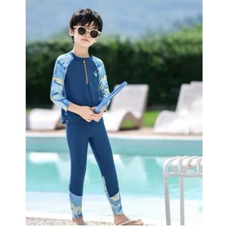 BK61 Bộ bơi bé trai dài tay chống nắng kèm quần dài ,bộ quần áo bơi bé trai chất đẹp 12-45kg
