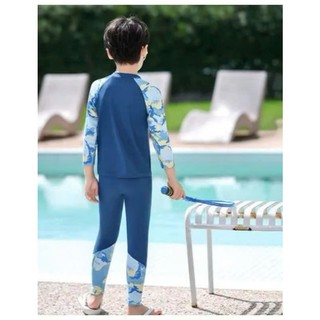 BK61 Bộ bơi bé trai dài tay chống nắng kèm quần dài ,bộ quần áo bơi bé trai chất đẹp 12-45kg
