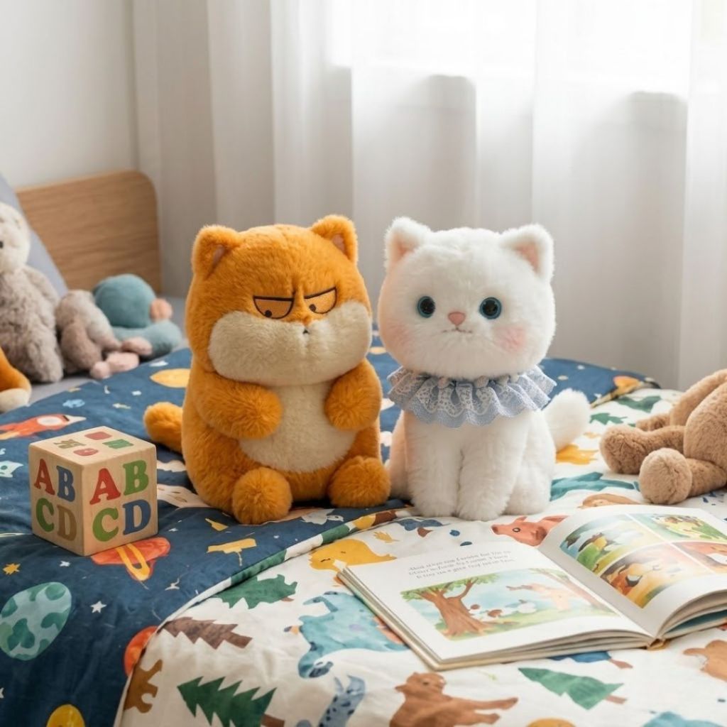 BST Gấu Bông Mèo Đa Dạng Mẫu Bobesu Siêu Đáng Yêu, Thú Nhồi Bông Con Mèo Mềm Mại Làm Quà Tặng,Gấu Ôm Ngủ