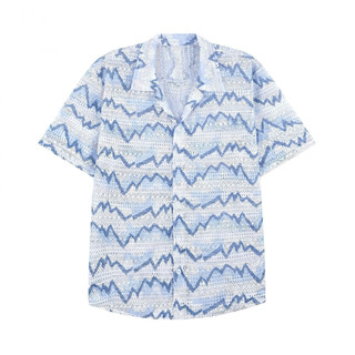 [ÁO LƯỚI ĐI BIỂN MỚI] Áo Sơ Mi Tay Ngắn Cuban Shirt Nam Nữ Kẻ Sọc Hoạ Tiết Đan Lưới Hàn Quốc