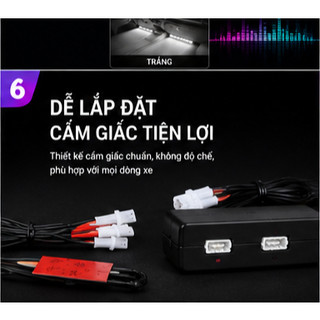 Đèn Led Gầm Ghế Ô Tô 5050MD 11,4W – Cảm Biến Đổi Màu Theo Nhạc, Điều Khiển Từ Xa