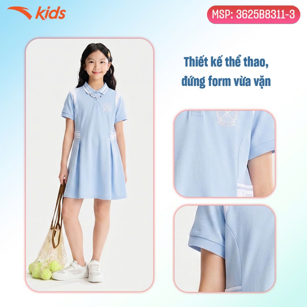 Anta Kids Váy Liền Bé Gái Có Quần Bảo Hộ 3625B8311