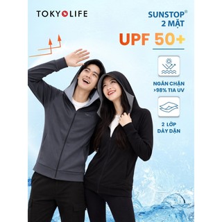 Áo chống nắng Unisex 2 lớp TOKYOLIFE có mũ trùm kín mặt chống tia UV vải thoáng khí 40005564