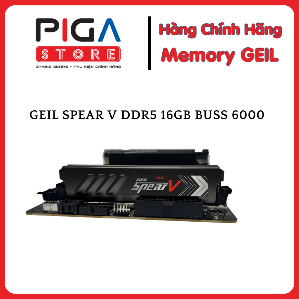RAM GEIL SPEAR V 16GB (1x16GB) 6000MHz DDR5 Black GASB516GB6000C38BSC (Tản Thép) | BigBuy360 - bigbuy360.vn