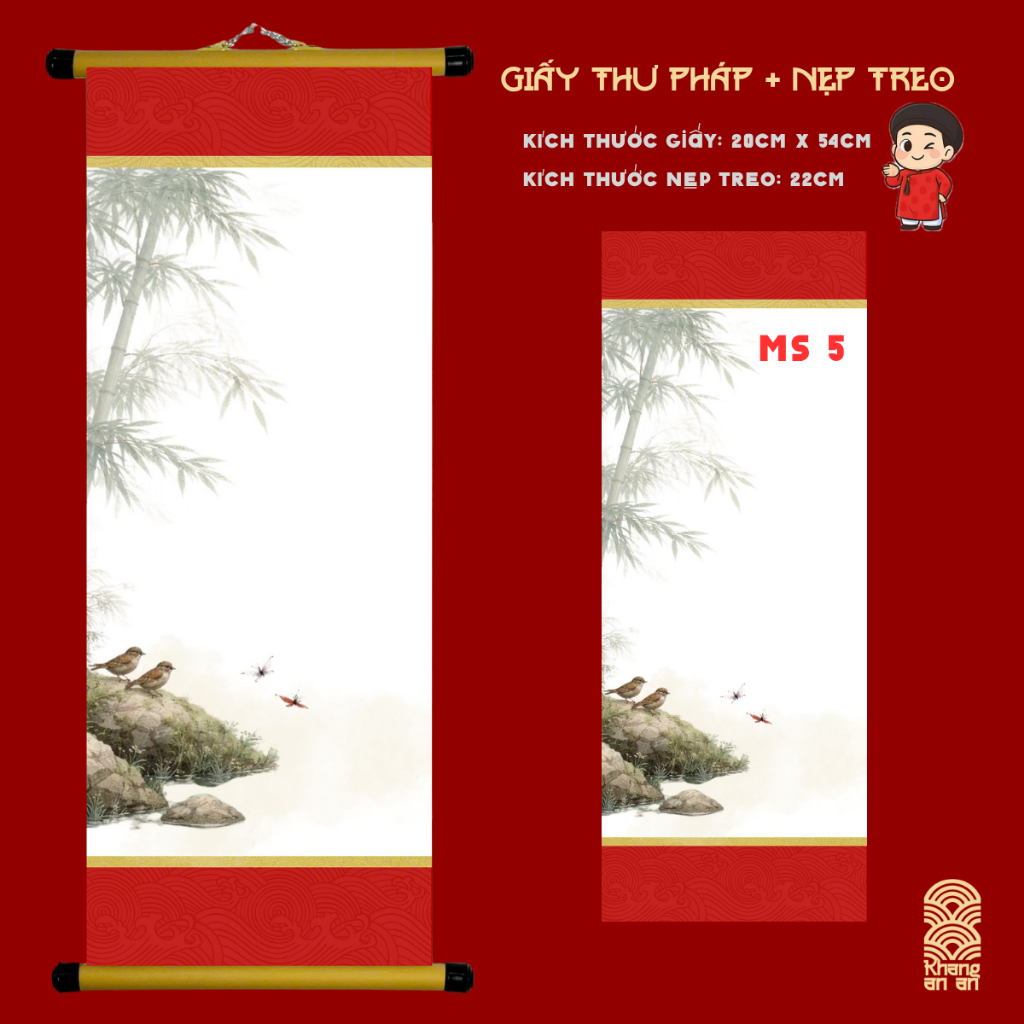 COMBO 10 LIỄN GIẤY VIẾT THƯ PHÁP CÓ IN NỀN SẴN SIZE NHỎ 20CMX54CM