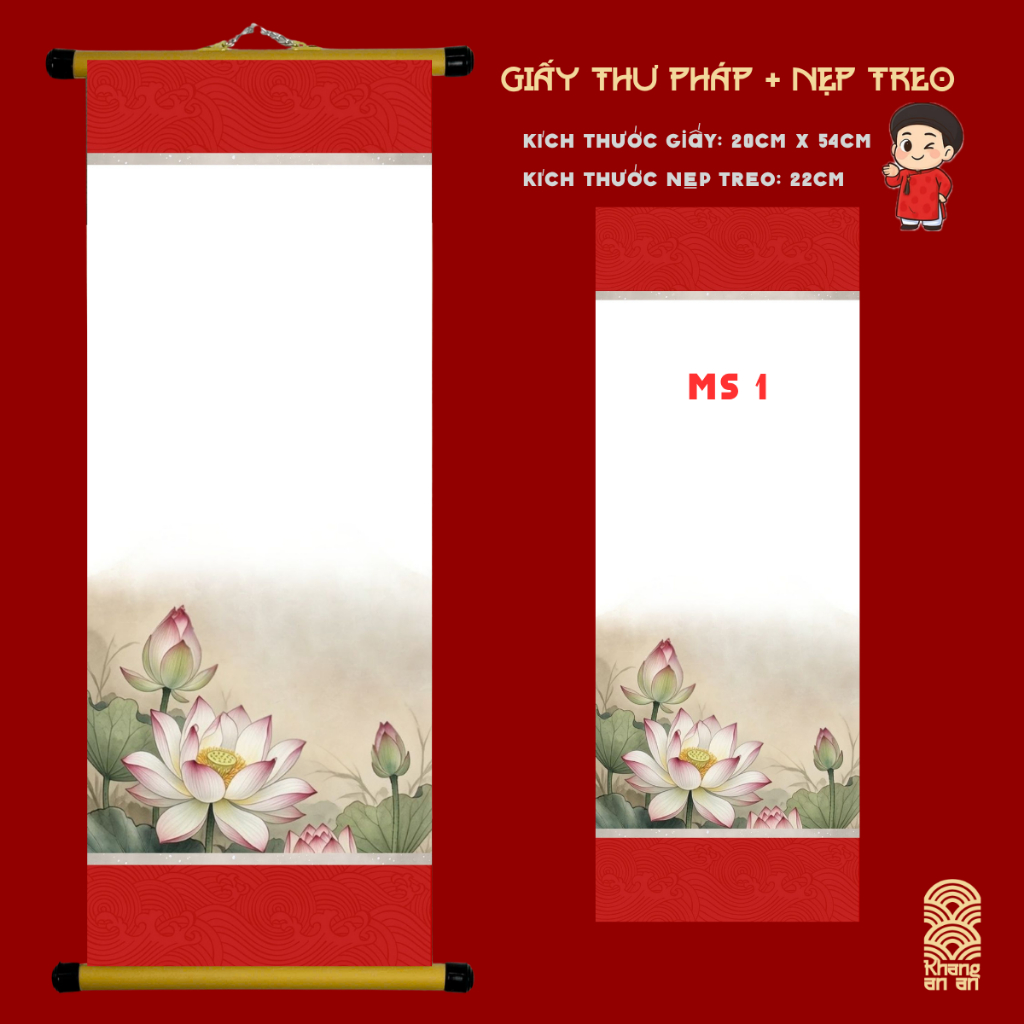 COMBO 10 LIỄN GIẤY VIẾT THƯ PHÁP CÓ IN NỀN SẴN SIZE NHỎ 20CMX54CM