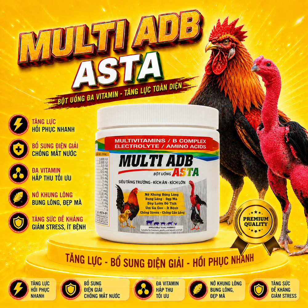 Multi Vitamin bổ sung đa vitamin hấp thụ tối ưu, nở khung, bung lông, đẹp mã (hủ 100g)