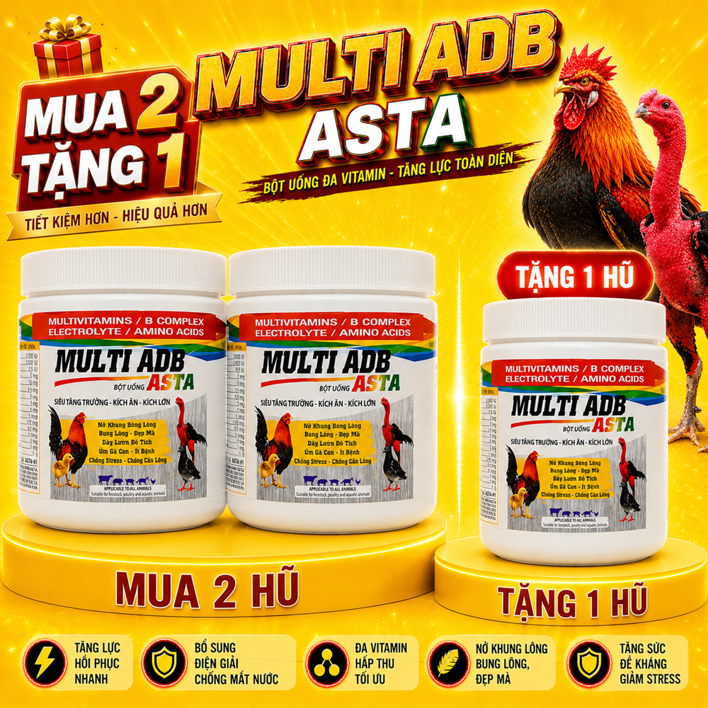 Multi Vitamin bổ sung đa vitamin hấp thụ tối ưu, nở khung, bung lông, đẹp mã (hủ 100g)