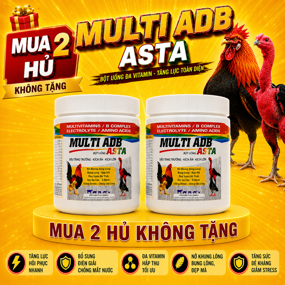 Multi Vitamin bổ sung đa vitamin hấp thụ tối ưu, nở khung, bung lông, đẹp mã (hủ 100g)