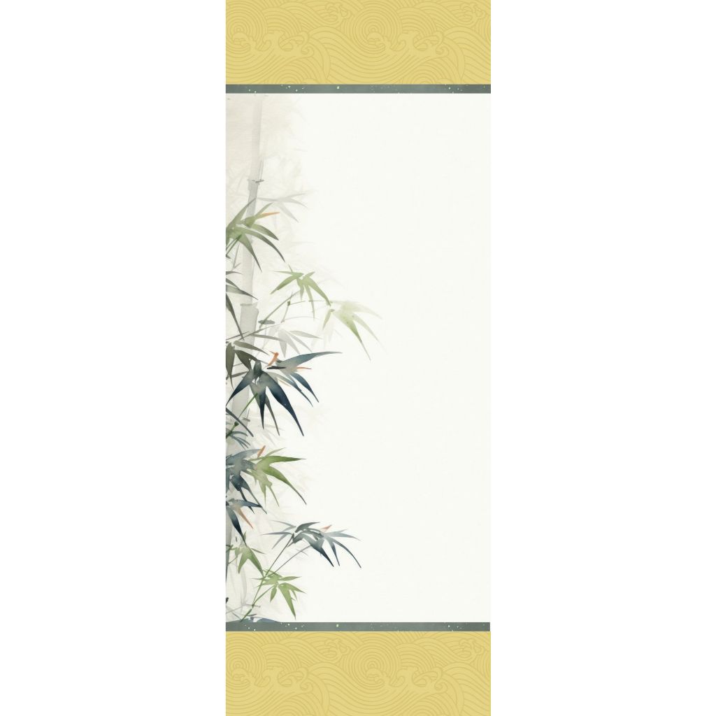 COMBO 10 LIỄN GIẤY VIẾT THƯ PHÁP CÓ IN NỀN TRÚC VÀNG SIZE 20CMX54CM