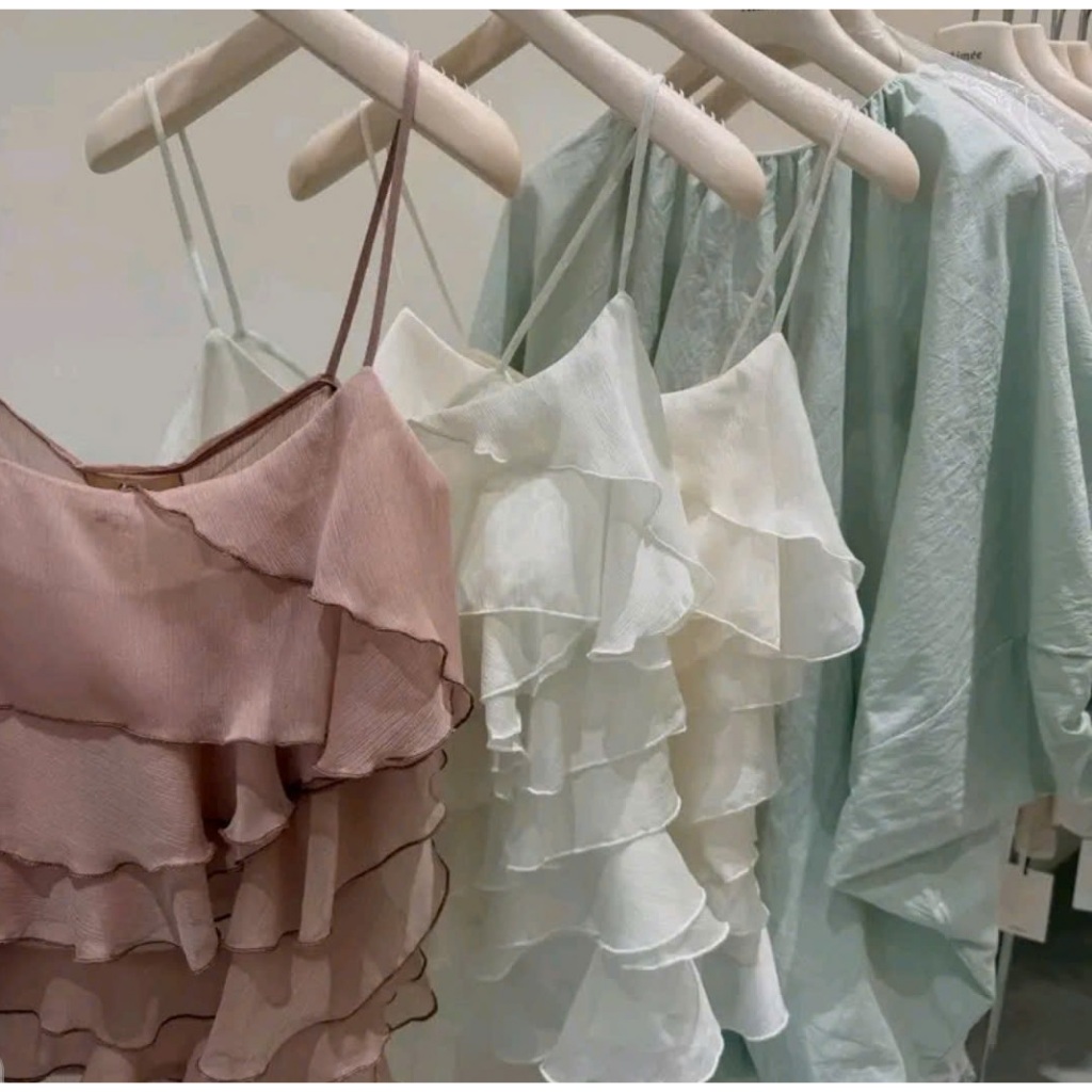 ÁO 2 DÂY BÈO TẦNG STYLE HÀN QUỐC | OUTFIT NĂNG ĐỘNG TRẺ TRUNG | BY CHAMIE STORE- VA7184
