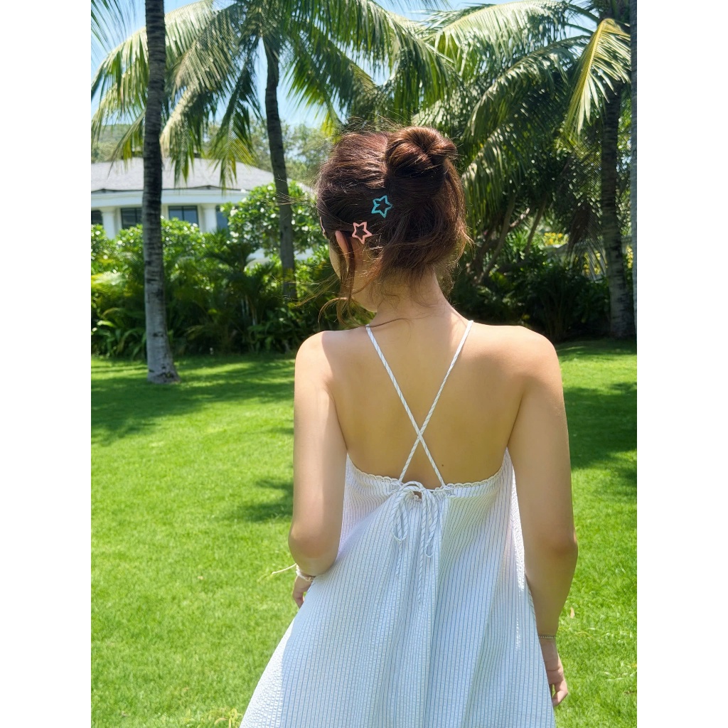Đầm Nữ VIANS DRESS Maxi Cổ Yếm Form Bí Đáng Yêu SECODEE