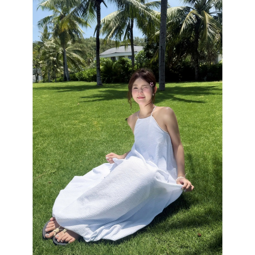 Đầm Nữ VIANS DRESS Maxi Cổ Yếm Form Bí Đáng Yêu SECODEE