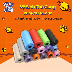 Combo 5 cuộn túi nilong đựng phân Chó mèo size nhỏ, Dọn vệ sinh cho thú cưng