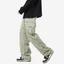Quần kaki công năng ống rộng thẳng unisex phong cách Nhật Bản nhiều túi màu đen xanh nhạt