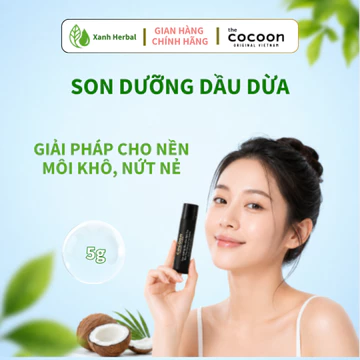 Son Dưỡng Dầu Dừa Cocoon 5g | Dưỡng Môi Mềm Mịn, Giảm Khô Nứt Nẻ
