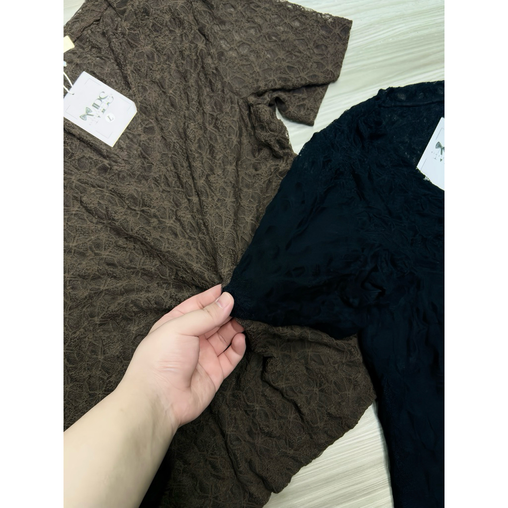 (Múp Bigsize) Áo ren cổ tim tay ngắn bigsize 65-115kg