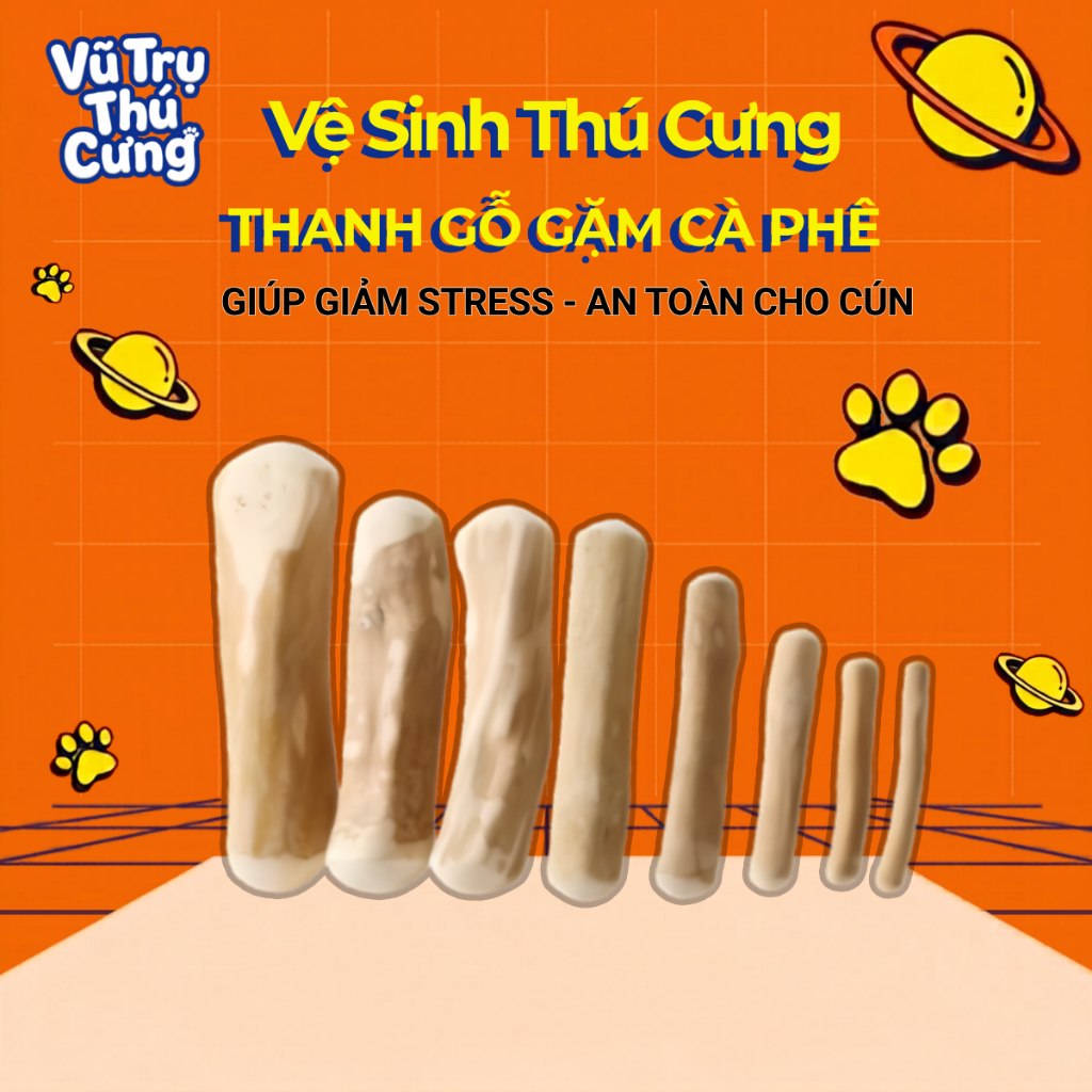 Đồ Chơi Cho Chó Thanh Gỗ Gặm Cà Phê Pecow