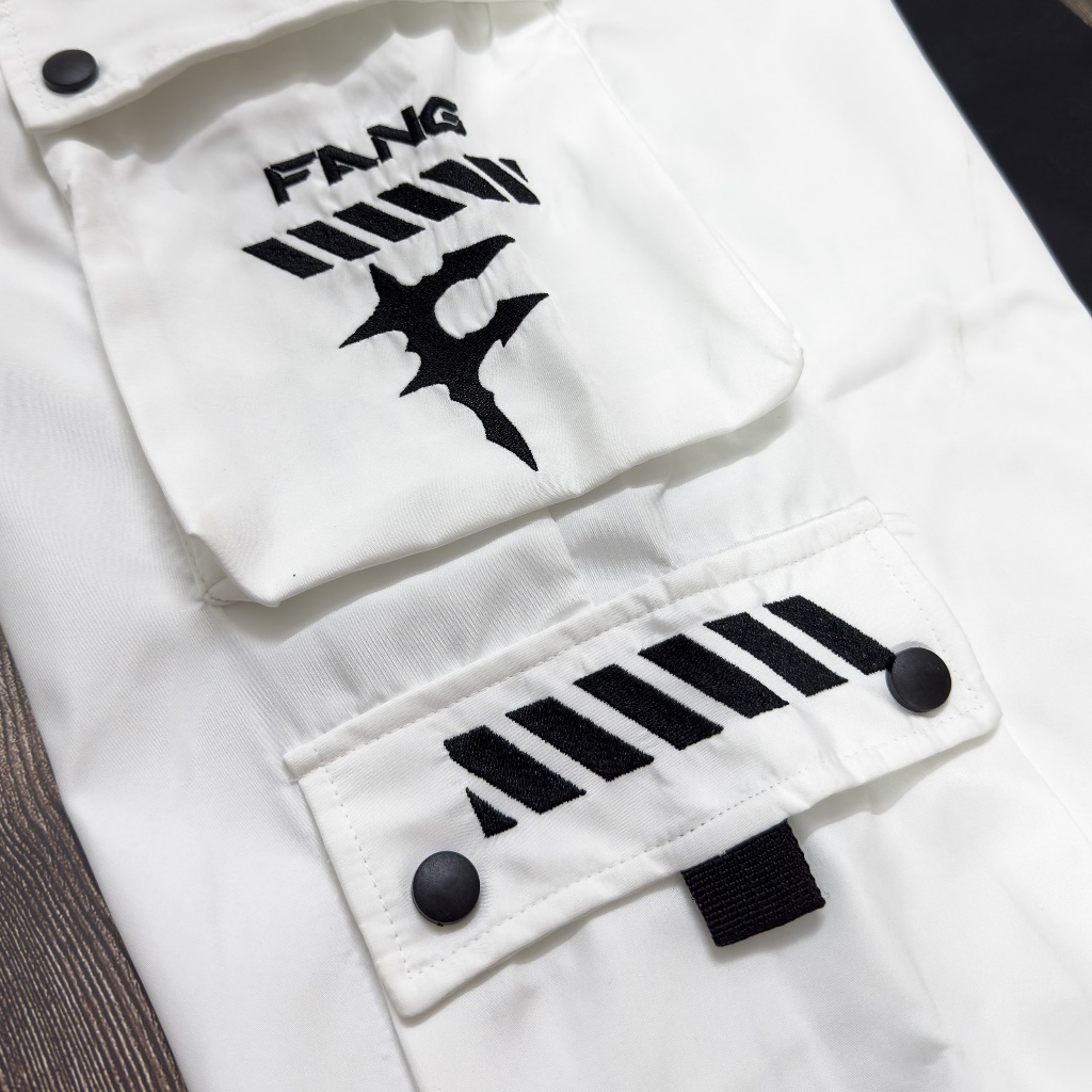 Quần Dù W Ống Rộng Nam Nữ Unisex Form Rộng Oversized