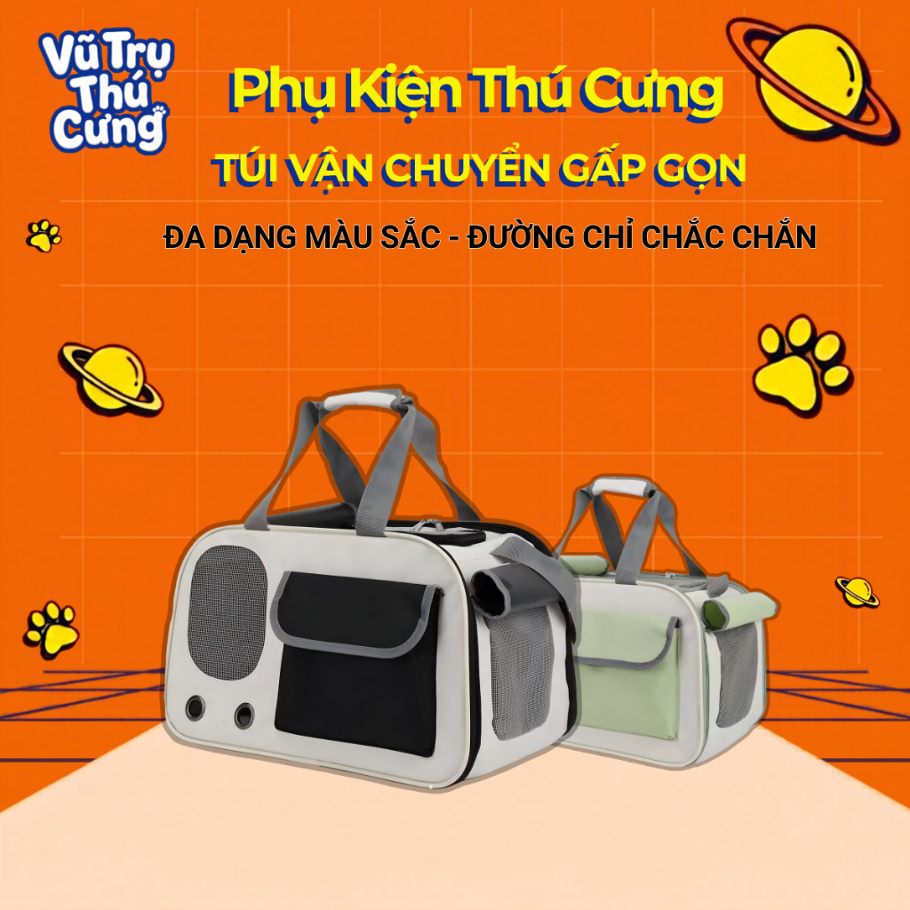 Túi Vận Chuyển Thú Cưng Size 45x28x28cm Gấp Gọn Tiện Lợi