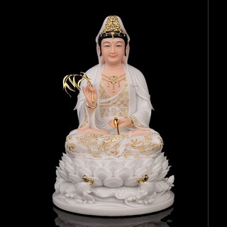 Pháp Khí Tượng Quán Thế Âm，Vật Phẩm Phong Thủy Phật Đường , Cành Liễu Đồng Mạ Vàng, Bền Đẹp, Phù Hợp 30-70cm
