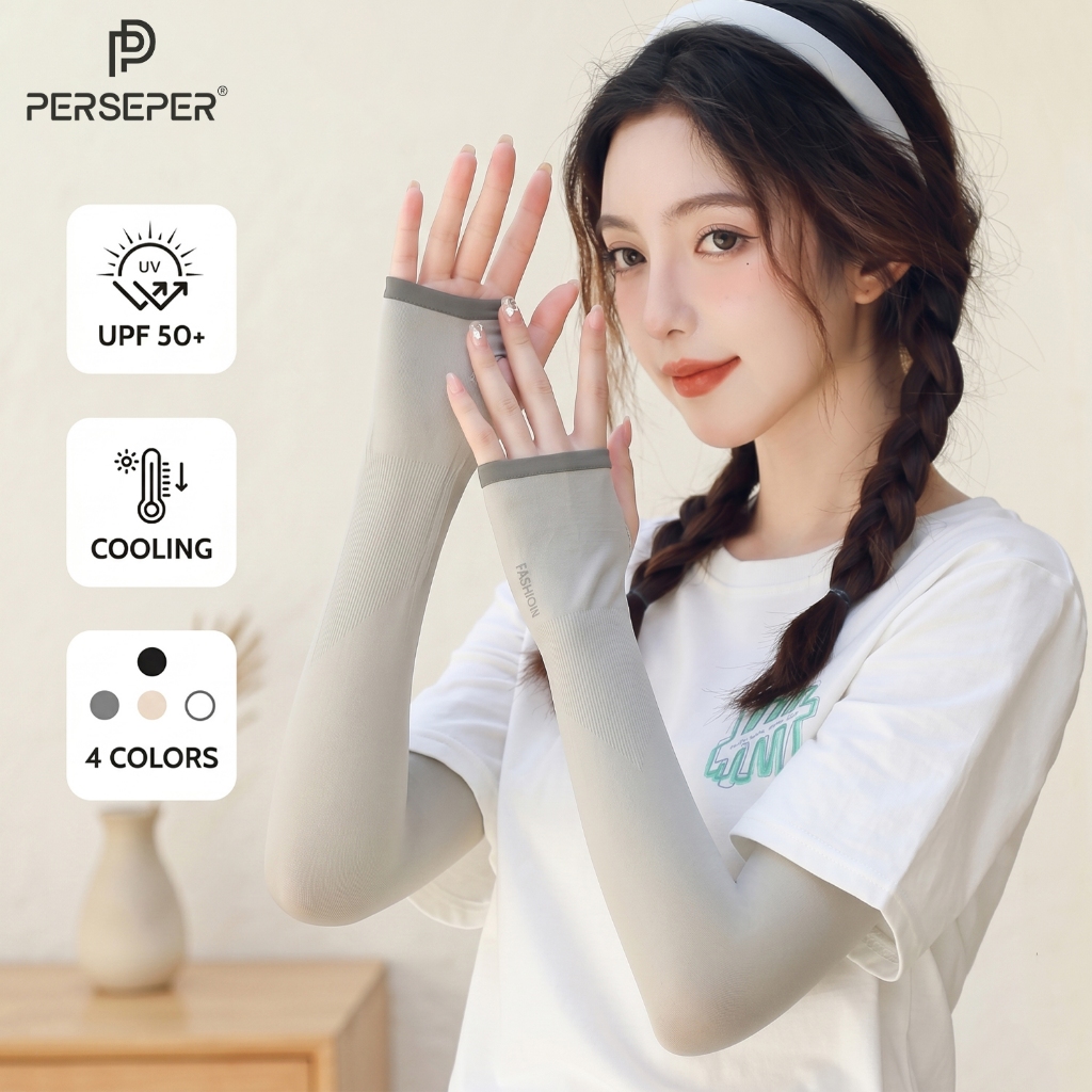 Combo găng tay chống nắng hạn chế tia UV, chất liệu cotton thun lạnh mát mẻ có xỏ ngón - Ekiu Shop