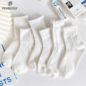 Tất cổ cao nữ chất liệu cotton thoáng khí, phong cách lolita dễ thương - Cherry Shop