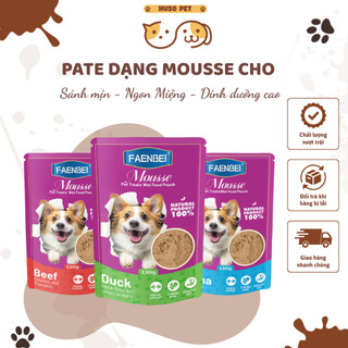 Pate cho chó Faenbei, Pate dạng Mousse sánh mịn, Ngon miệng, Dinh dưỡng cao, Cho mọi độ tuổi, 130g