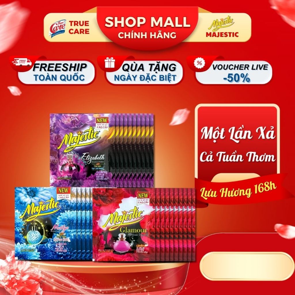 Combo 20 gói xả vải Majestic 20gr