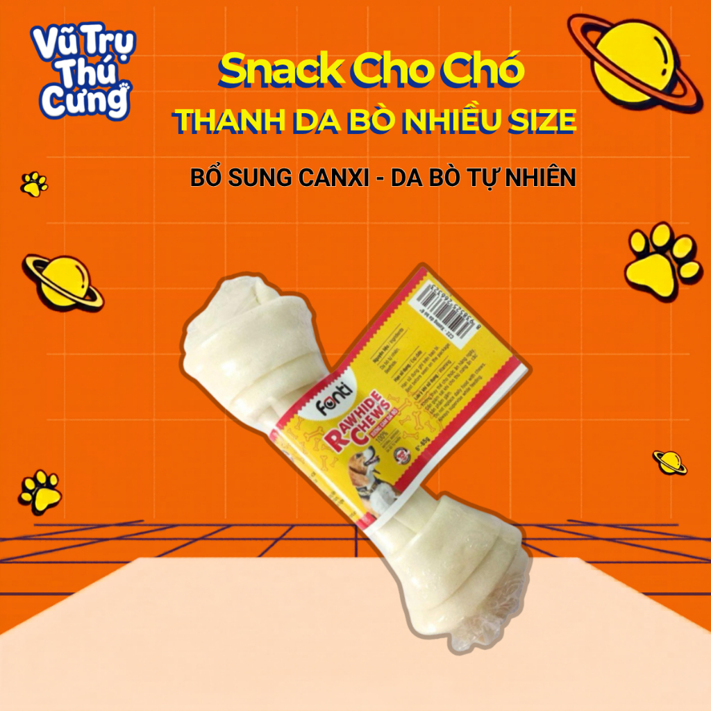 Thanh Da Bò Sữa 1 Cục Cho Chó Fonti Inu Size 6"-12"