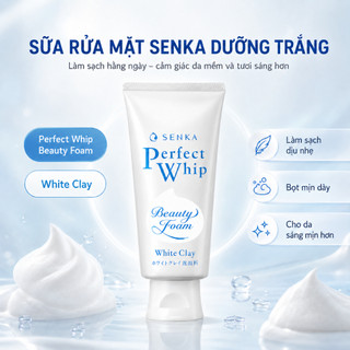 Sữa Rửa Mặt Senka Perfect Giúp Trắng Sáng Da, Cho Da Sạch Thoáng 120G